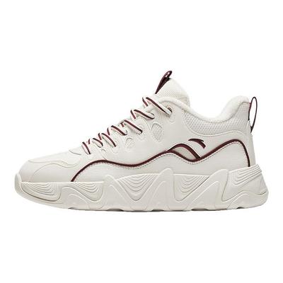 Lifestyle Series Comfortable Fleece Non-Slip Wear-Resistant Low-Top Skate Shoes Women Sneakers White Red 922448916-2