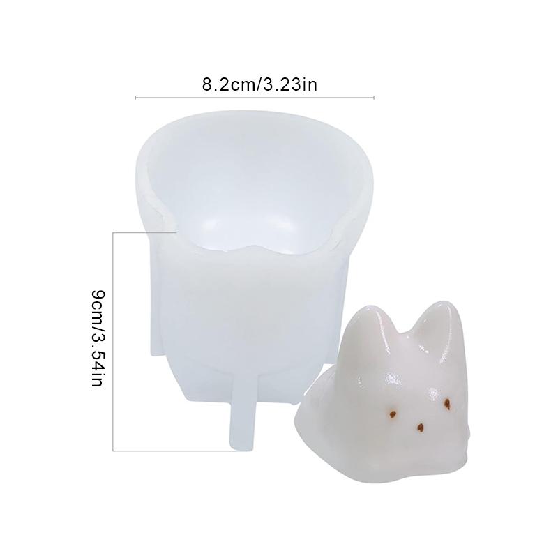 3D Pudding Cat Candle Molds Silicone DIY Abstract For Making Aroma Soy Wax Handmade Soap Clay Plaster Epoxy Resin Festival Gifts