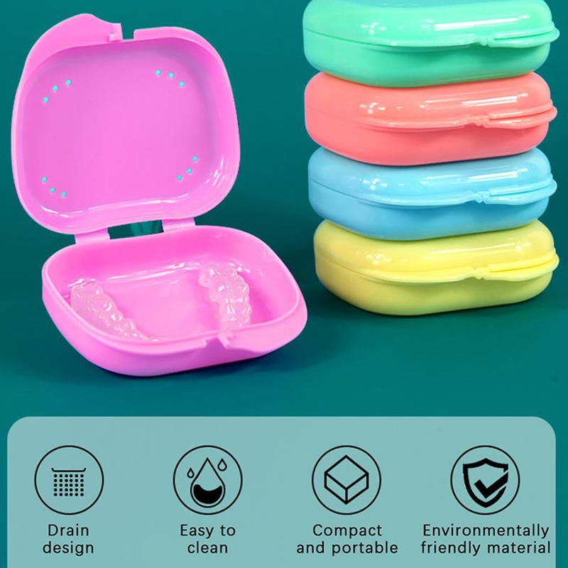 Retainer Box for Teeth Mouthguard Dental Denture Case Portable Storage for Sports Use