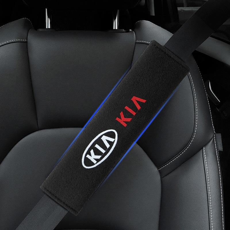 2Pcs/Set Car Seat Shoulder Belt Cover Protector Pad Auto Accessories For Kia Rio 3 K2 Ceed Cerato K3 Sportage 4 Picanto K5 Optima Sorento Forte