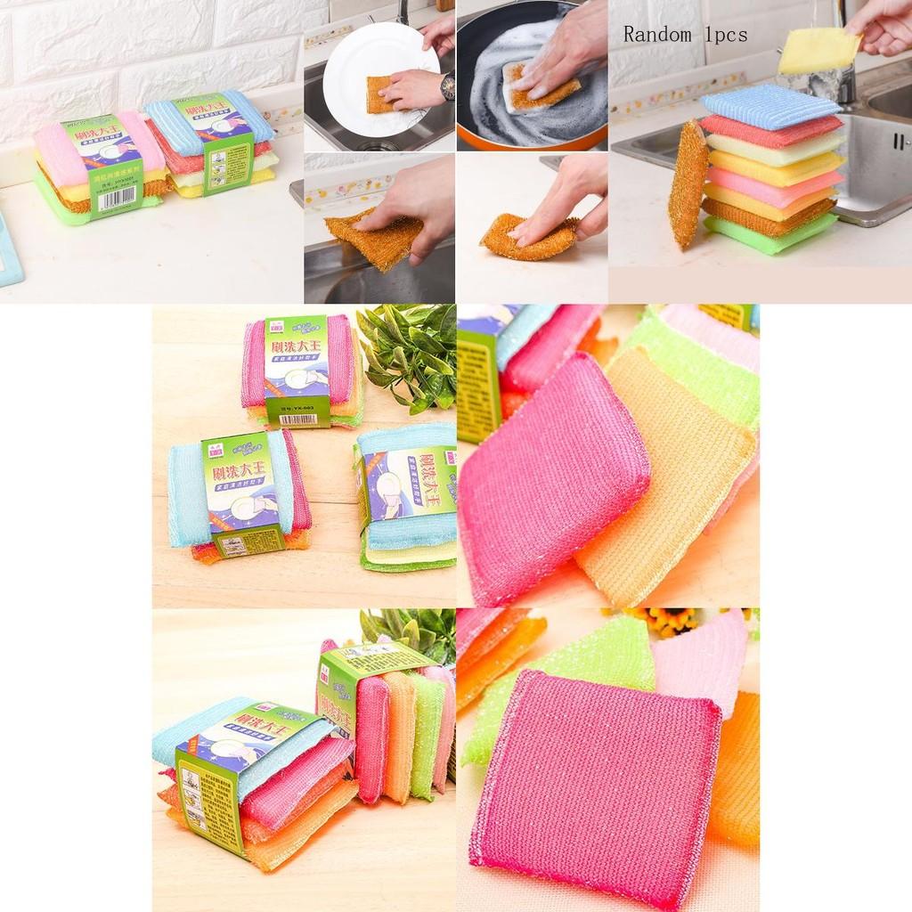 Versatile Dishwashing Brush For Effortless Cleaning With Soft Scouring Pad Design