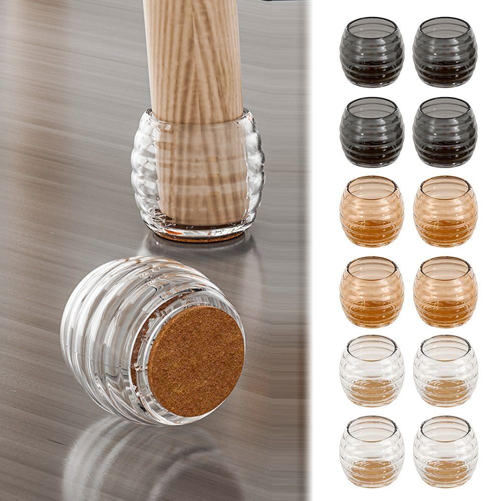 4KS Snížení hluku Kryt nohou stolu Silikonové podložky pod nábytek Nový kryt nohou nábytku pro pohovku židli