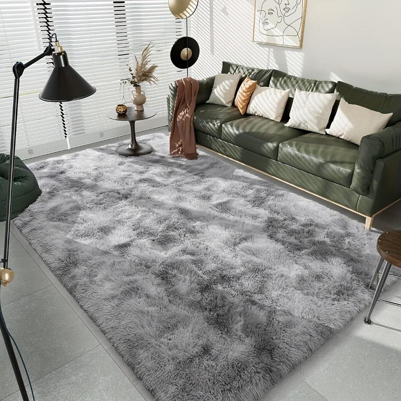 Luxury Black Large Area Plush Rug for Living Room Bedroom Fluffy Carpet,Shaggy Soft Bedside Rug Small Bathroom Floor Mat