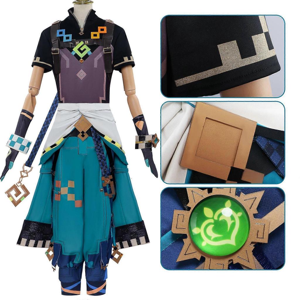 Kaveh Costume Set Costume Set Genshin Impact Cosplay Outfit With Tops Pants Accessories And Gloves Xs To Xxxl Outfit For Cosplay Or Party