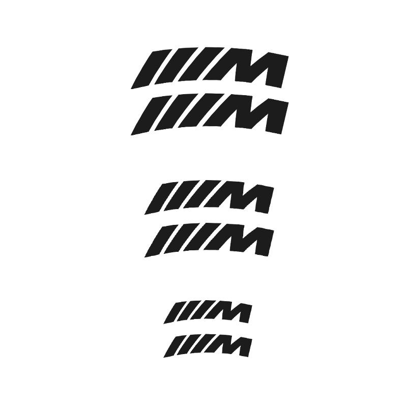BBJE7 Sticker Brake Caliper Sticker Label BMW MLogo Personalized Modification Decorative Sticker For M Performance BMW F20 F40 F22 F30