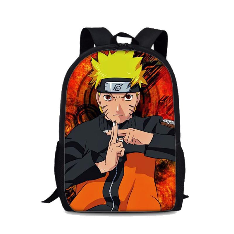 Naruto Uzumaki Kinderrucksack Mit Großem Fassungsvermögen Und Wasserabweisendem Nylon Für Schule Und Reisen