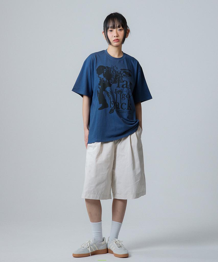 Nasttingijeubeleoldaenmi Vintage Artwork Tee_Deep Blue