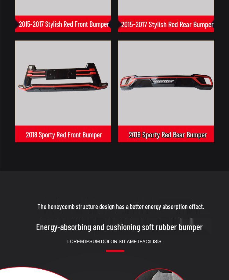 Compatible with Front and Rear Bumpers of Toyota Highlander Models from 2009-2011, 2012-2014, 2015-2018, and 2020.