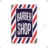 Classic Barber Shop Vintage Tin Signs Decorative Metal Plaque Metal Retro Wall Plates Salon Haircut and Shave Poster Wall Decor