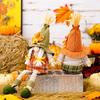 Playful Thanksgiving Gnome With Decorative Maple Leaf Hat For Creative Seasonal Decoration