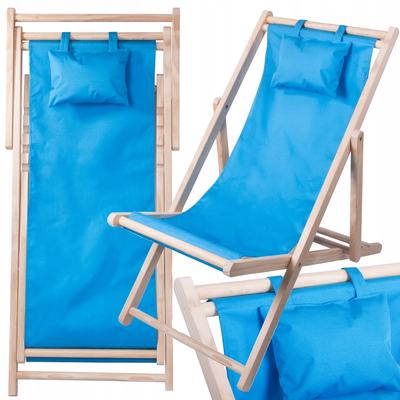 Blue Wooden Sun Lounger (4)