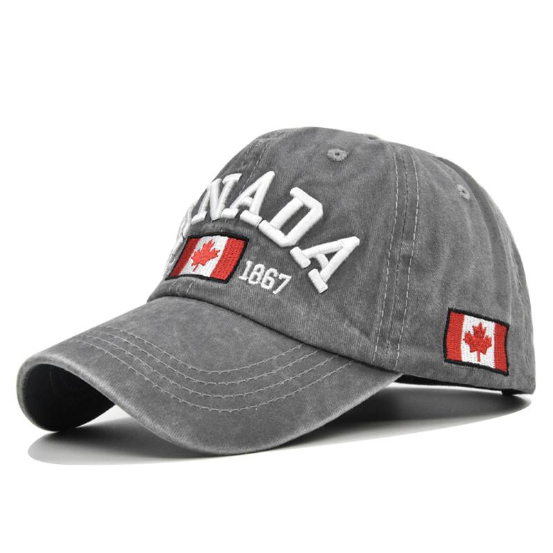 Fashion Canada Baseball Cap Flag Canada Hat Letter Embroidery Baseball Cap Snapback Adjuatable Mens Baseball Caps Gorras