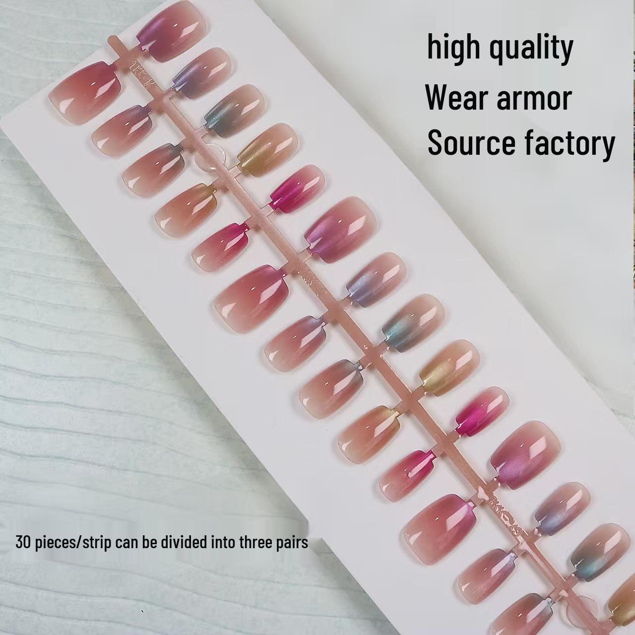

Dopamine Gradient Wearable Nails: Short, Medium & Long - Nail Stickers for a High-End Look