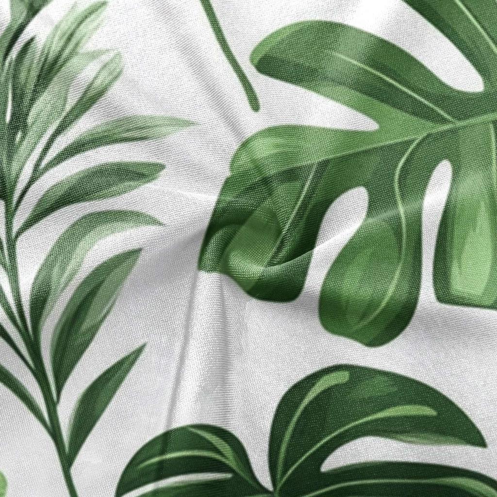 Damenmode V-Ausschnitt Kurzarm Arbeitskleidung mit Tasche Hawaii-Print Oberteil Pflegeranzug