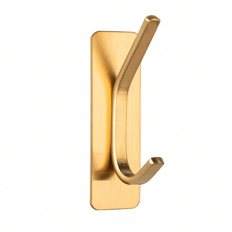 304 Stainless Steel Adhesive Clothes Hook - Punch-Free, Strong Hold, Behind-Door Mount