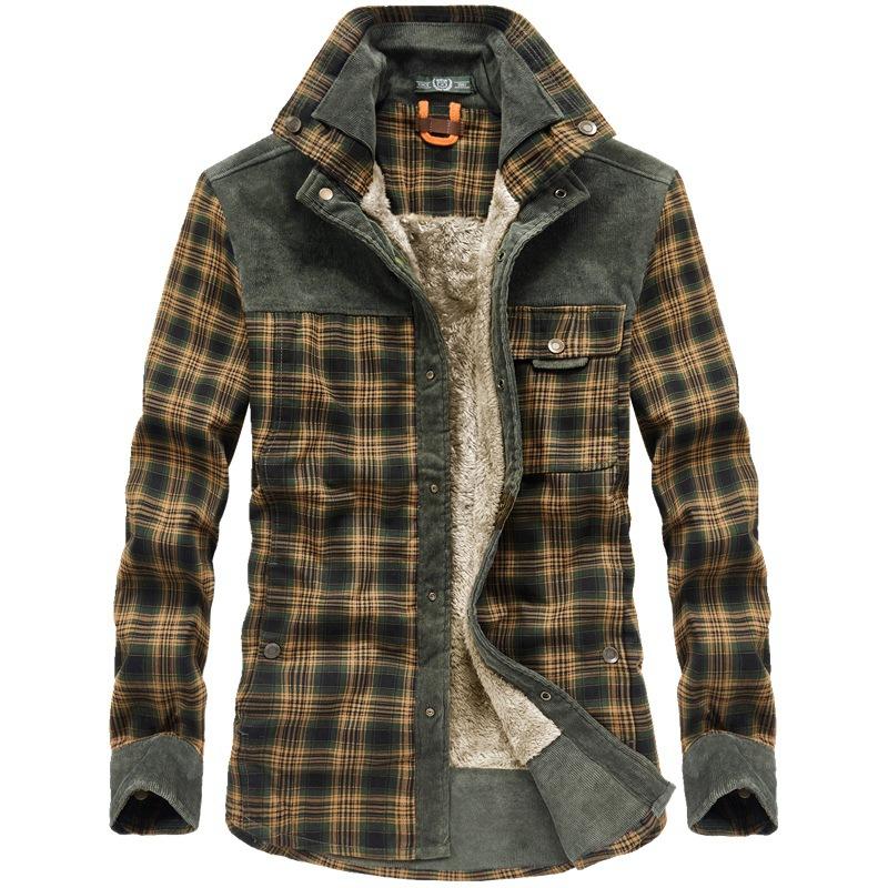 Рубашка мужская с длинными рукавами из бархата — фото 4