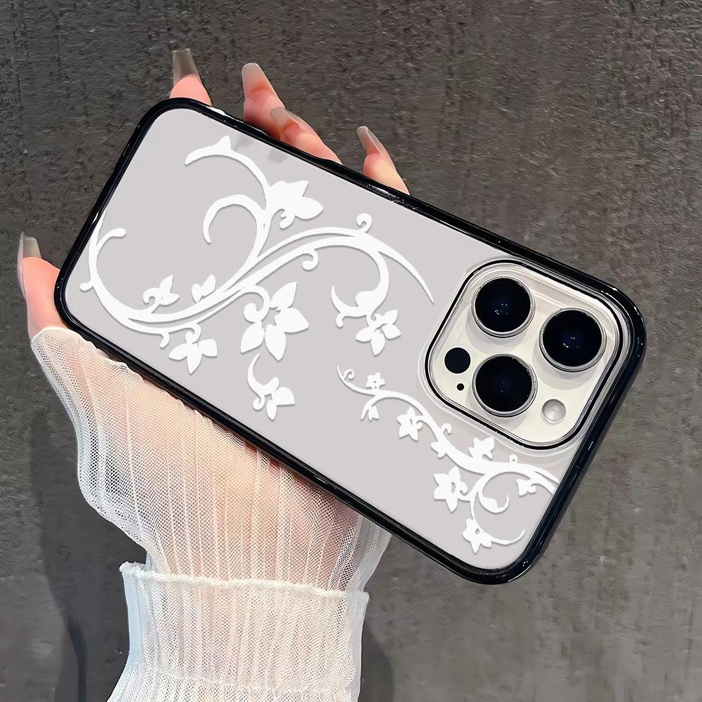 Simple Flower Phone Case For IPhone 17 Air 16 15 14 Plus 13 12 11 Pro Max Durable Cover Anti Fall Funda Protection Shell