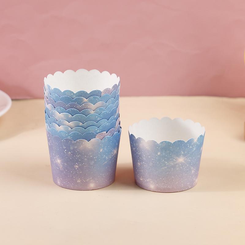 50Pcs Regenbogen Cupcake Liner Für Backen Gradienten Cupcake Wrapper Backen Tassen