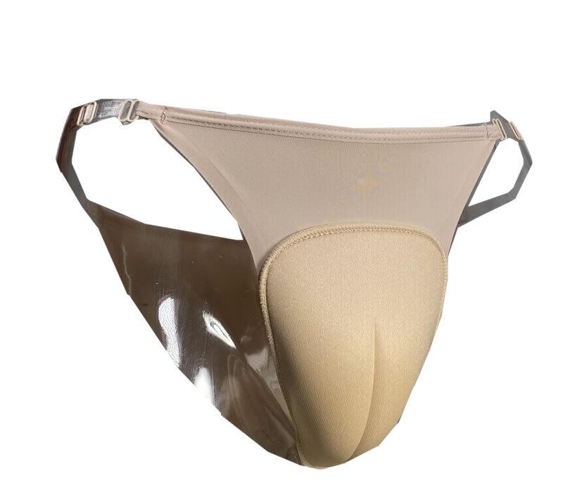 Invisible Strap Men's Lace Shaping Underwear with Crotch Guard