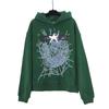 Conjunto de Moletom Unissex Plus Size Tendência com Estampa de Teia de Aranha CROSS SP5DER