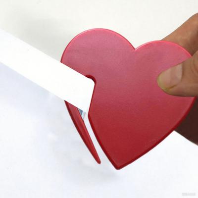 Yousheng Christmas Paper Cutters Heart-Shaped Envelope Opener Gift Wrapping Tool Safe Plastic Paper Trimmer for Craft Letters Wrapping