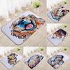 Dog Cartoon Flannel Floor Mat Bathroom Entrance Door Kitchen Bathroom Floor Non-slip Mat Absorbent Carpet