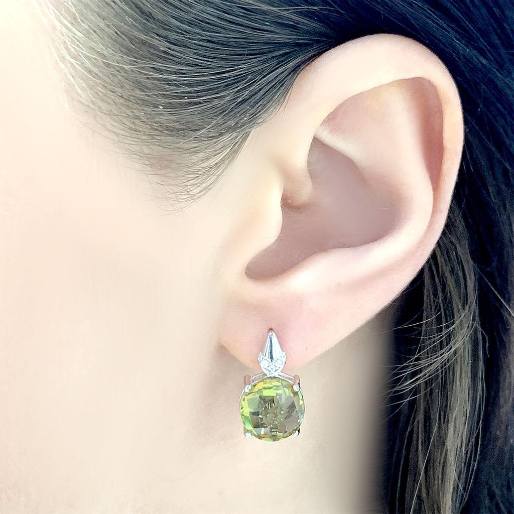 Серебряные серьги с Султанит султанитом 7.349ct (2050889)