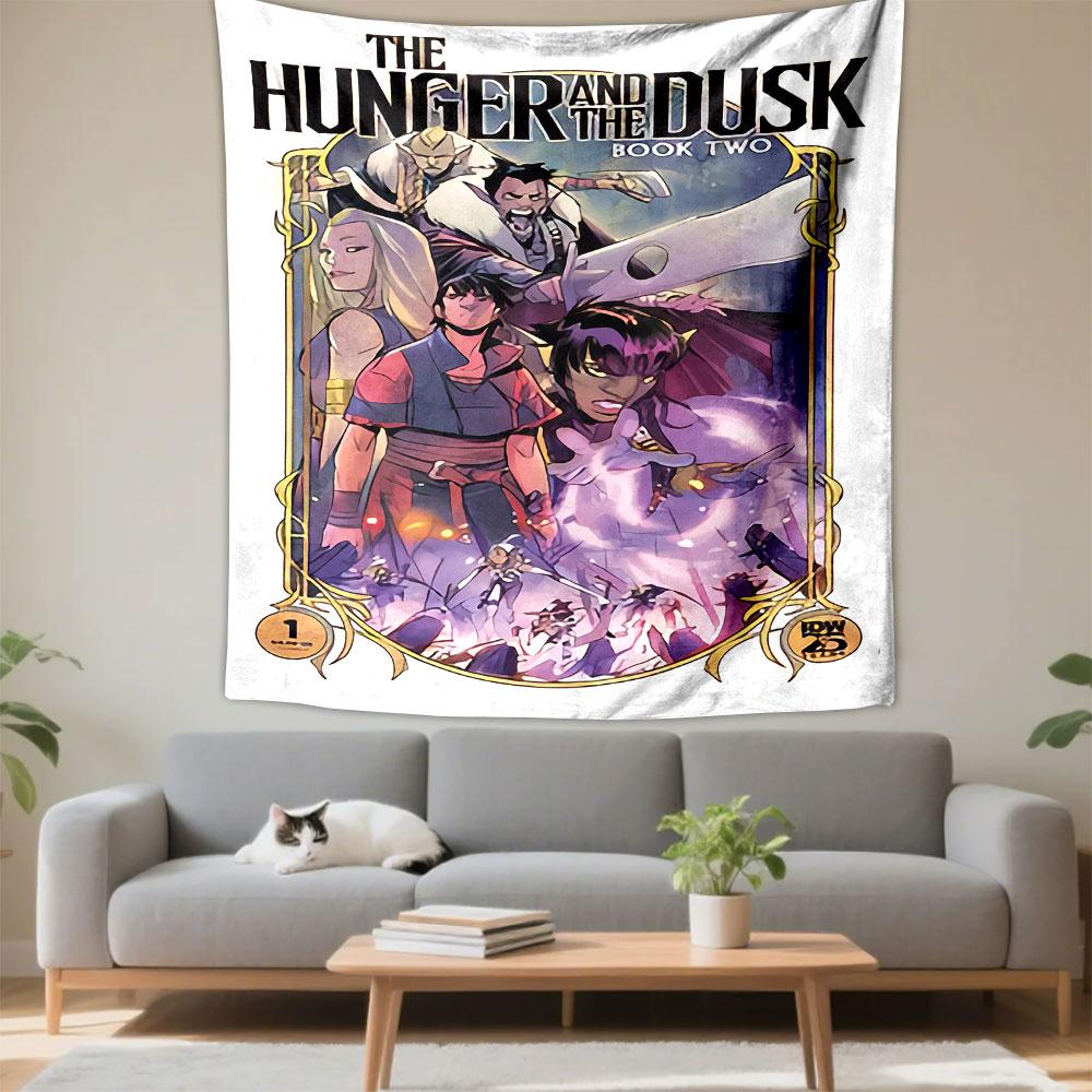 The Hunger and the Dusk Tapestry Wall Hanging, IDW Fantasy Comic Art, Comic Book Wall Decor for Bedroom Living Room Dorm
