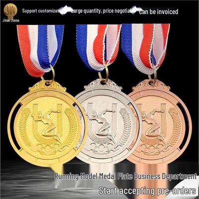 Customizable Metal Sports Medals for Students: School Event Reward and Commemorative Badge.