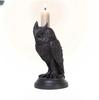 Halloween Owl Gothic Crow Candle Holder Resin Craft For Tabletop Ornaments Decor