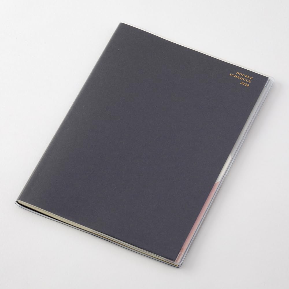 Midori Double Schedule Limited Bookmark Navy 22384006 October Planner, 2026, B6, Monthly, Edition, Included, Blue, (Starts 2025)