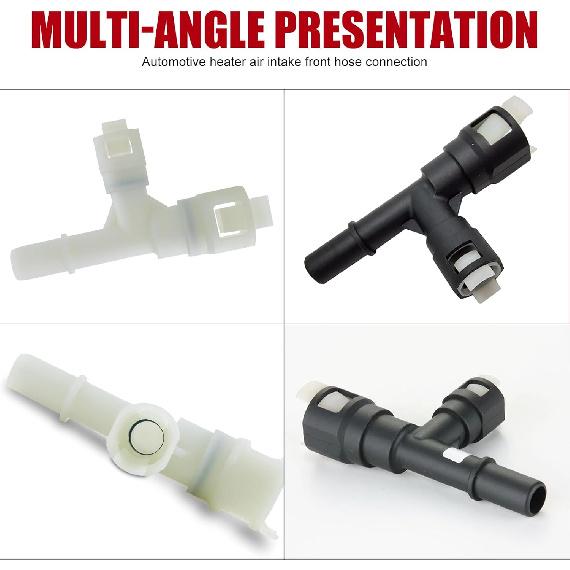 2 PCS Car Heater Inlet Hose Joint, Three-way Plastic Cooling Connector Accessories, Original Replacement 15055343 15055342, Compatible with Select