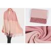 Unisex Fashion Faux Cashmere Shawl Color Matching Scarf Cape with Tassels Warm Pashmina Gift