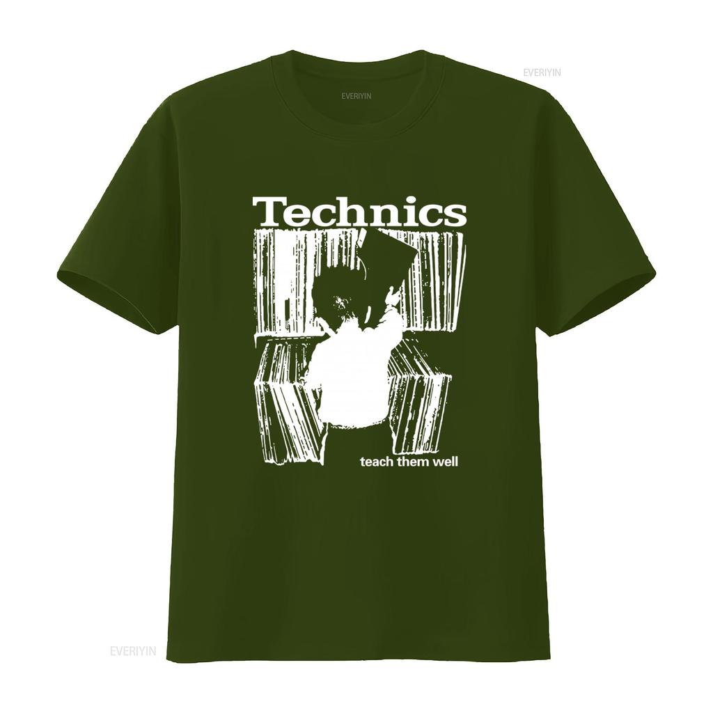 Vintage Technics T-Shirt Herren L Schwarz Audio Hi Fi Plattenspieler Hip Hop DJ Y2K 2000er Lehre Sie Gut vintage Gewaschen Bequem