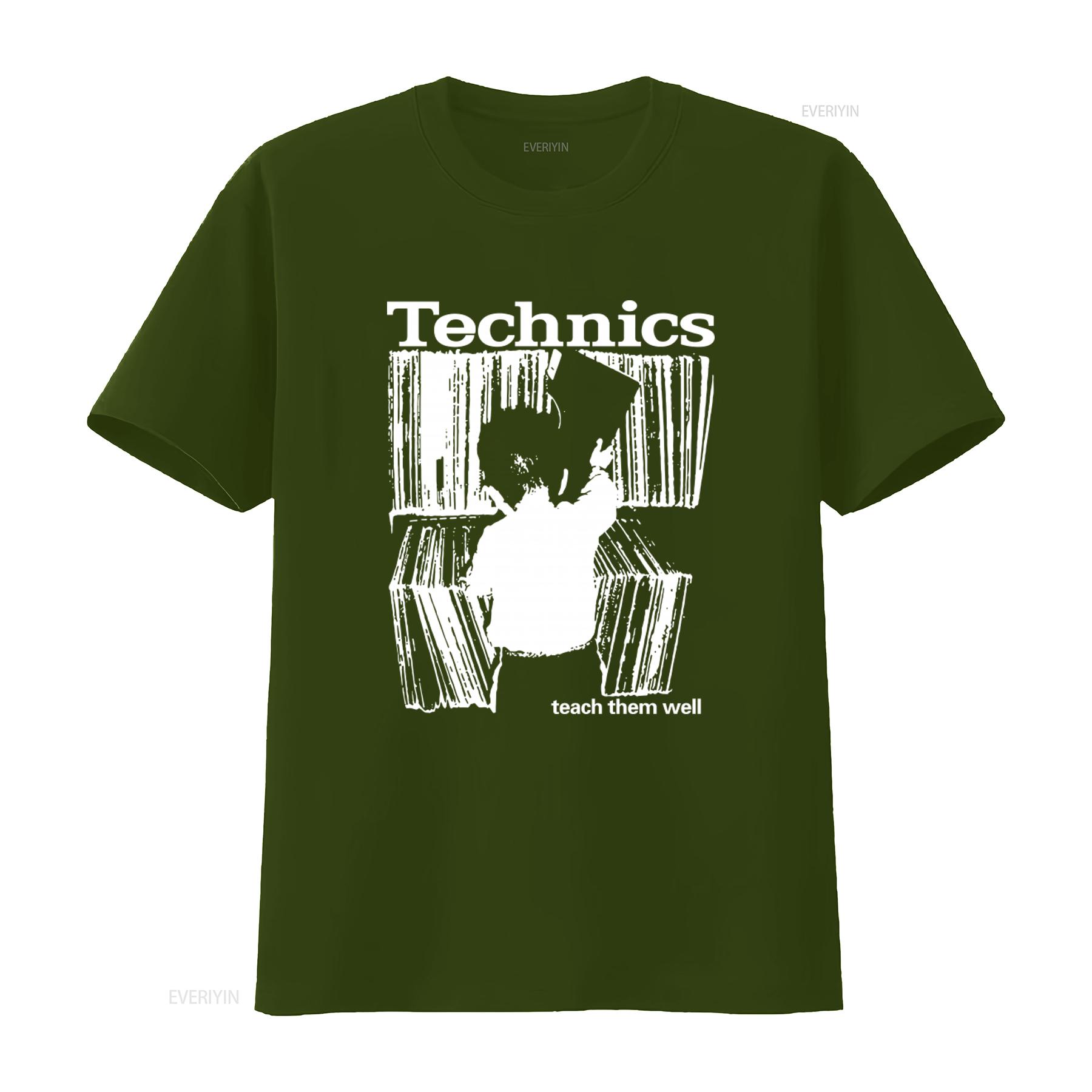 

Vintage Technics T Shirt Mens L Black Audio Hi Fi Turntables Hip Hop Dj Y2K 2000S Teach Them Well vintage Washed Comfortable L