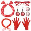 Comfortable Roleplay Essentials Kit With 1950s Inspired Hair Accessory Earrings And Decorative Eyewear