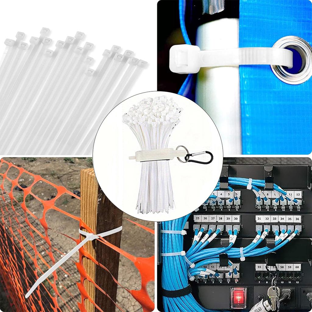 Set von Kabelbinder-Organizer-Haltern mit Kabelbindern zur Anordnung von Zipties, Drahtbinder-Halter für Mehrzweck-Innen- und Außenbereich