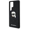 Karl Lagerfeld Leather Monogram Pin Logo Case for Samsung Galaxy S25 Ultra Black