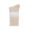 Wool silk soft rib crew socks