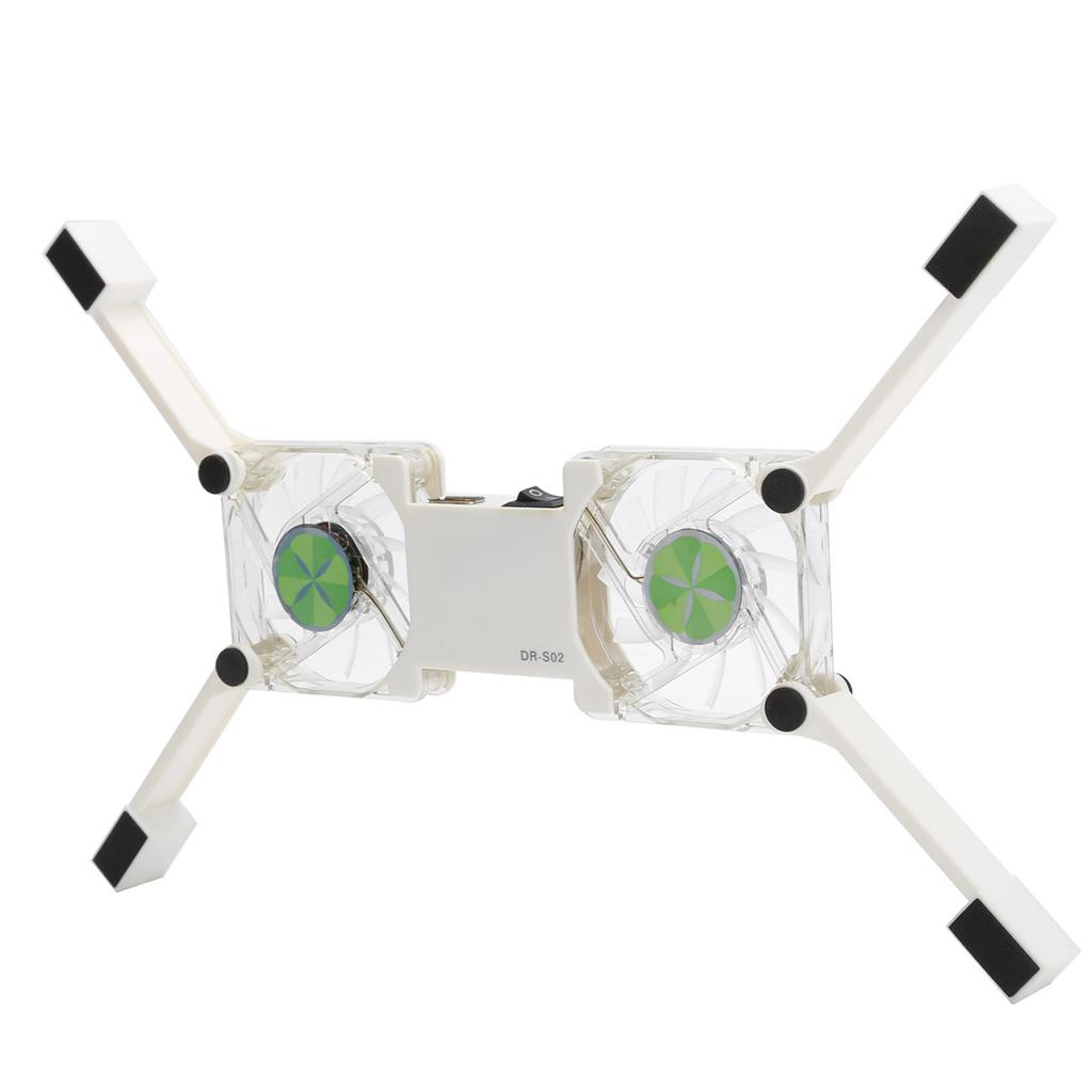 Laptop Cooling Pad USB Foldable Radiator Cooler Stand Light Portable with AntiSkid Mount(White )