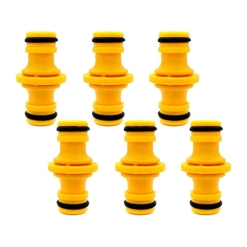 4/6Pcs Double Male Hose Connectors Garden Watering Hose Plastic Quick Connector End Connector Hose Pipe Connectors for Garden