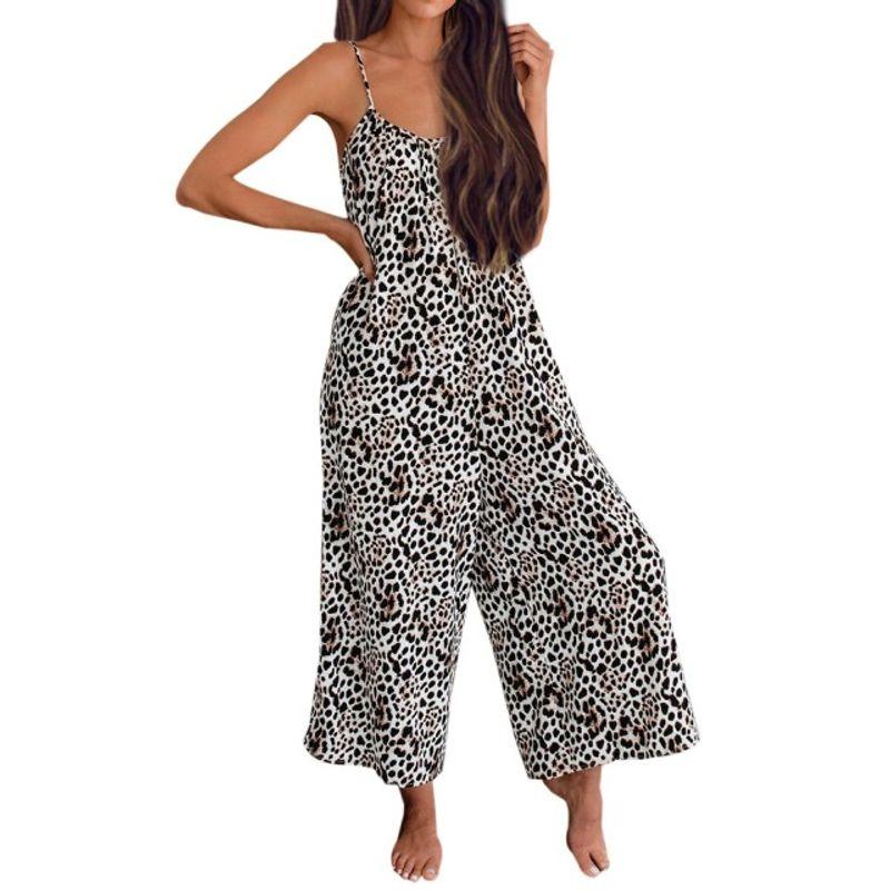 

Комбинезон-слинг свободного кроя с широкими штанинами, комбинезон свободного кроя с широкими штанинами с принтом D L