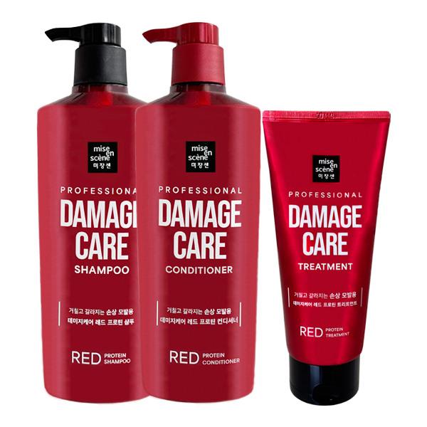 

mise en scène Damage Care Red Protein Shampoo 680ml + Conditioner 680ml + Treatment 330ml