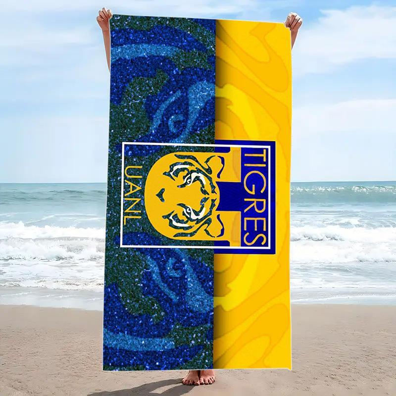 Tigres uanl Print Beach Towel, Large Soft Quick Dry Towel for Beach Camping Swimming