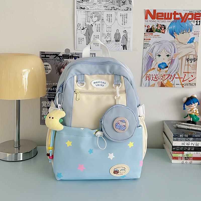 The New Schoolbag Is High-value, Fresh and Sweet, Candy-colored Backpack, Light and Large-capacity Mental Illness for Junior High School Students