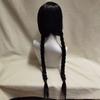 Parrucca Cosplay di Mercoledì Addams Parrucca nera lunga intrecciata per ragazze Mercoledì Cosplay Capelli sintetici Parrucche di Halloween per donne