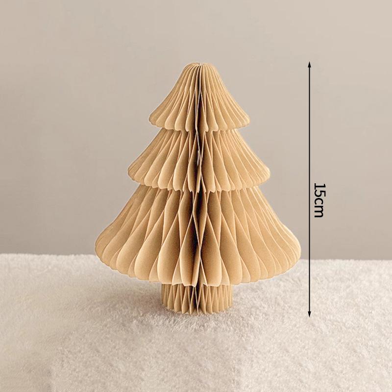 2026 Christmas Tree Honeycomb Ball 3D Folding Christmas Tree Ornament Desktop Decoration  for Xmas Navidad Happy New Year Decor