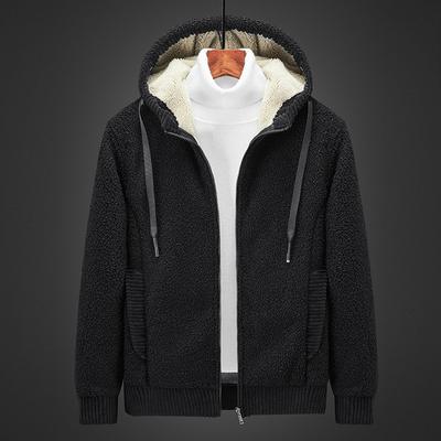 Men 's Sweater Autumn And Winter Hooded Loose Plus Velvet Thickening Men 'S Casual All -Match Jacket