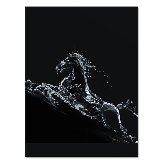Abstract Water Drop Ocean Wave Fish Canvas Painting Whale Shark Posters Nordic Wall Art Pictures for Living Room Home Decor