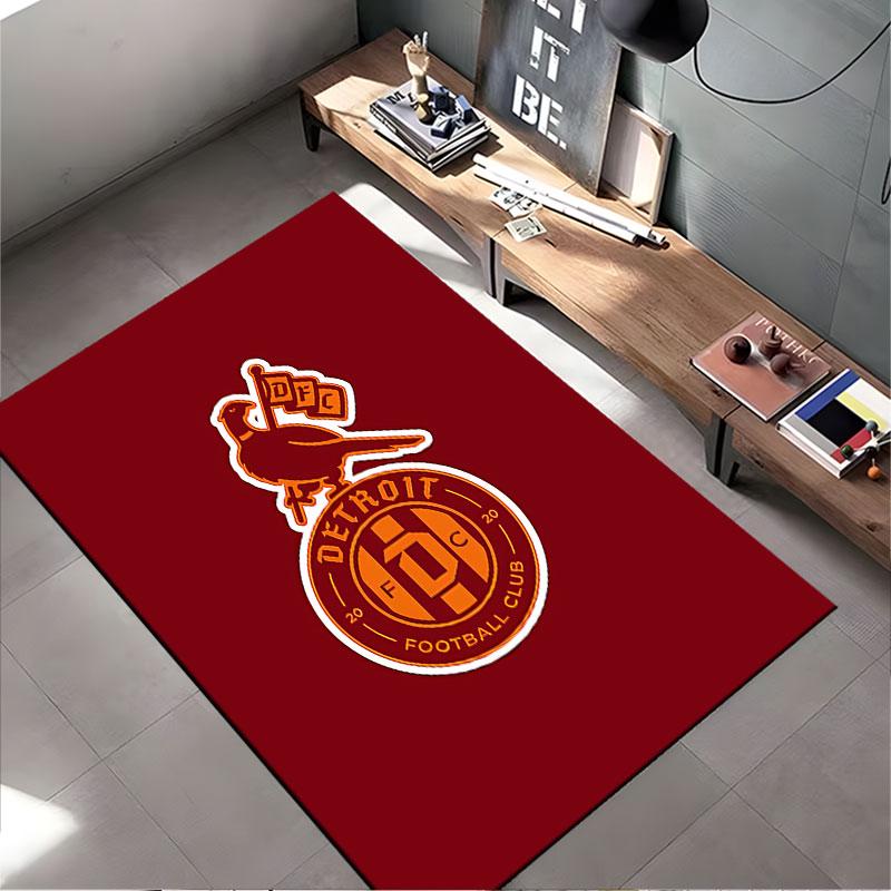 Detroit Football Club Logo Carpet suitable as a non-slip mat for the living room or bedroom sofa